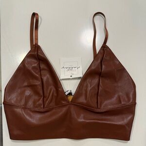 STEVE MADDEN LEATHER BRALETTE